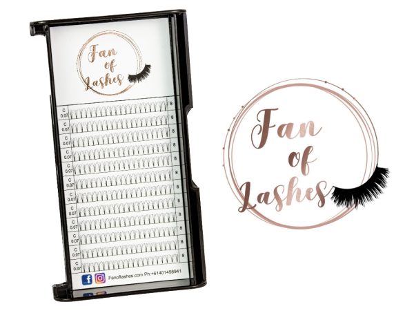 3D 0.07 C curl 8mm lash tray and logo 2